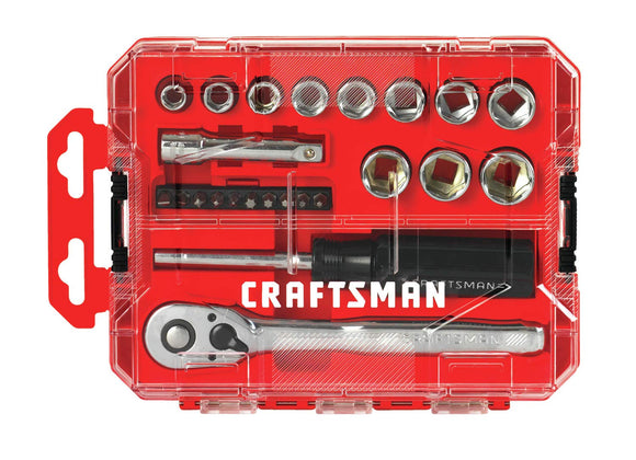 Craftsman CMMT12011 - Juego de llaves de vaso (24 unidades, 3/8