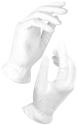 Beauty Care Wear Medium White Cotton Gloves for Eczema, Dry Skin, & Moisturizing - 20 Gloves