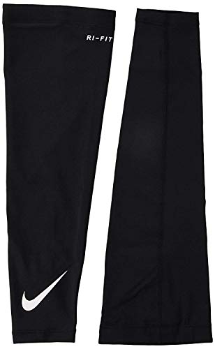 Nike Unisex Dri-Fit manga del brazo solar, Negro/Blanco, Grande/ Extra Grande