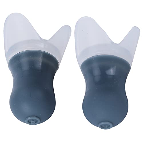 Tapones para los oídos con reducción de ruido, tapón para los oídos de silicona resistente al agua, protección auditiva reutilizable en silicona flexible Tapón para los oídos(Gray large+pp box)