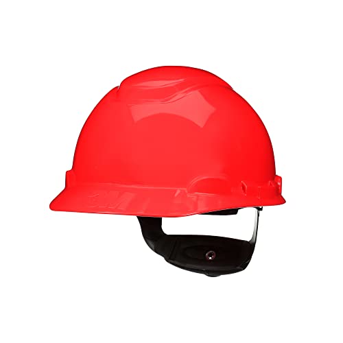 3M - Casco de seguridad SecureFit H-705SFR-UV, rojo, sin ventilación, con sensor Uvicator, suspensión de trinquete de difusión de presión de 4 puntos, ANSI Z87.1