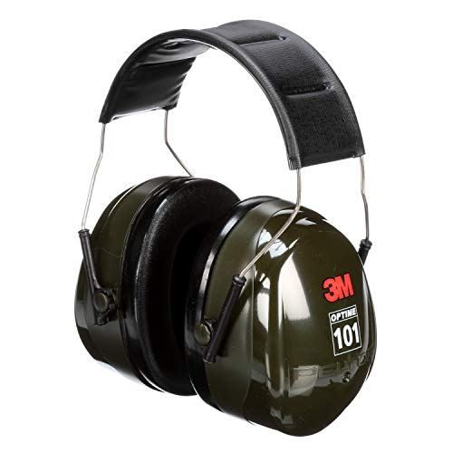 3M Peltor Optime 101 Over-the-Head Earmuffs, Hearing Conservation H7A (Pack of 1)
