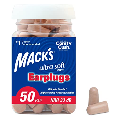 Mack's Ear Care Ultra Soft Foam Earplugs, 50 Pair