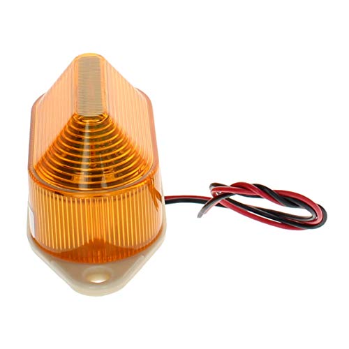 Othmro Bombilla LED de advertencia giratoria intermitente industrial torre de señal sin zumbador 12 V amarillo