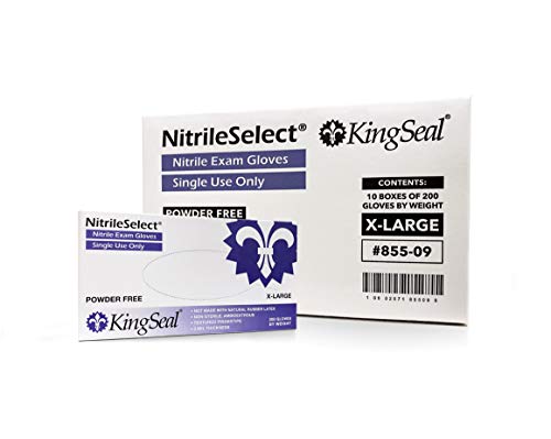 KingSeal Guantes de nitrilo pequeños de nitrilo, grado médico, sin polvo, grosor de 3 mil, color azul violeta, 1 caja de 200 guantes por peso (200 unidades)