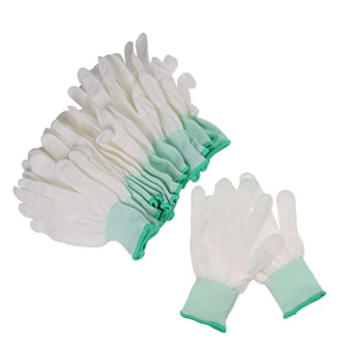 Milageto 10 pares de guantes antideslizantes antiestáticos recubiertos con ESD en, METRO