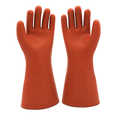 Comprar Guante de electricista negro y rojo, guantes de trabajo de goma,  guantes aislantes para herramientas eléctricas
