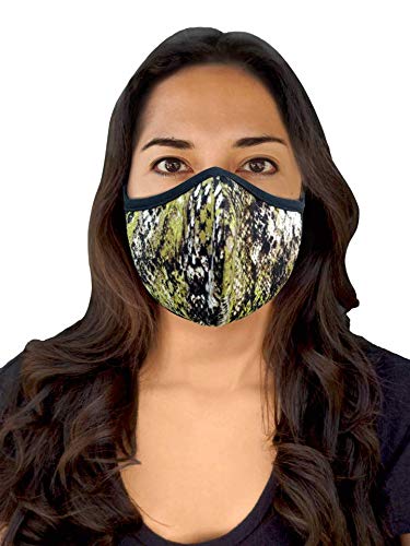 Designers Union - Mascarilla facial antipolvo, protección UV, multicapas, lavable, reutilizable, hecha en Estados Unidos, Verde