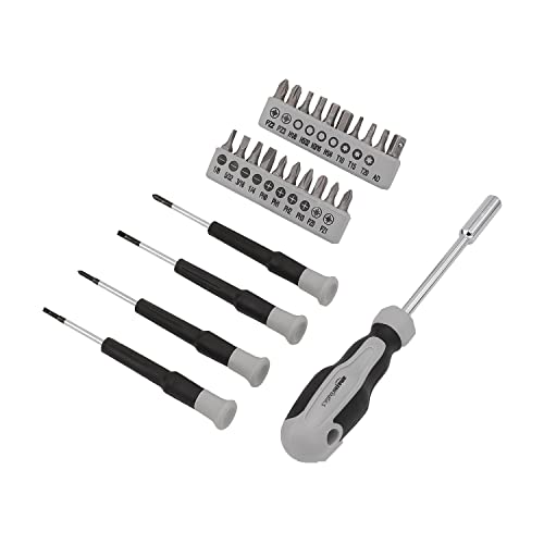 Amazon Basics - Juego de herramientas manuales para reparación general del hogar y mecánico de 131 piezas
