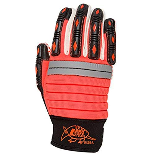 Southern Guantes kppdmecho-xl largo naranja Silicon Dotted Single Palm guantes de impacto de uso, X-Large