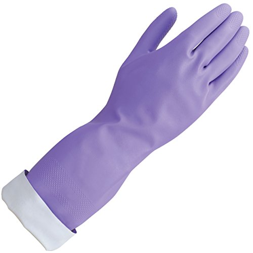 Mr. Clean Loving Hands - Guantes de látex, Púrpura, Mediano, 1, 1
