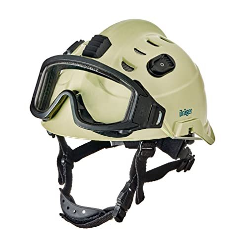 Dräger Casco de Rescate y Combate contra Incendios HPS 3500 con Goggles (Luminiscente) unitalla Ajustable de termoplástico Reforzado Alto Nivel de protección