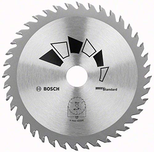 Bosch 2609256805 - Hoja de sierra circular (40 dientes, carburo, corte rápido, diámetro de 140 mm, diámetro de 20/12,75 mm, ancho de corte de 2,2 mm)