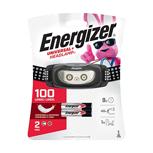 Energizer Linterna LED para la Cabeza, Brillante y Duradera, Ligera, para Camping, Senderismo, Exteriores, luz de Emergencia, Mejor lámpara de Cabeza para Adultos y niños, Pilas Incluidas
