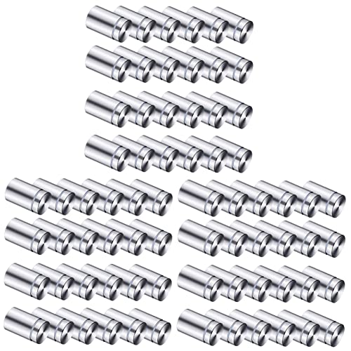ALGONETO - Paquete de 150 tornillos separadores para letreros publicitarios, soportes de pared de acero inoxidable, clavos acrílicos de vidrio (1/2 x 1 pulgada)