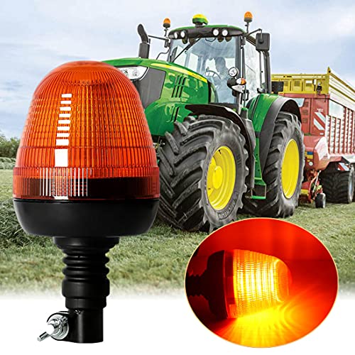 MAIALOT 60 LED giratorio intermitente ámbar baliza de montaje flexible luz estroboscópica tractor luz de advertencia de emergencia para carretilla elevadora camión cortadora UTV