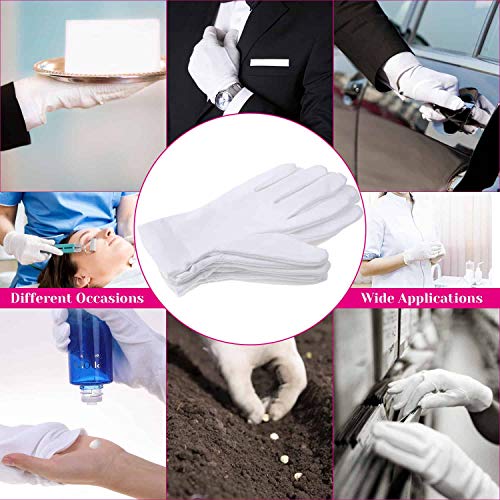 4 guantes blancos + 1 guante negro para eczema, piel sensible seca  irritada, protección de loción de crema de manos durante la noche, trabajo  diario
