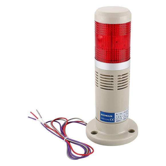 Baomain - Lámpara de señal LED roja LTP-502TJ con luz continua de 110 V AC