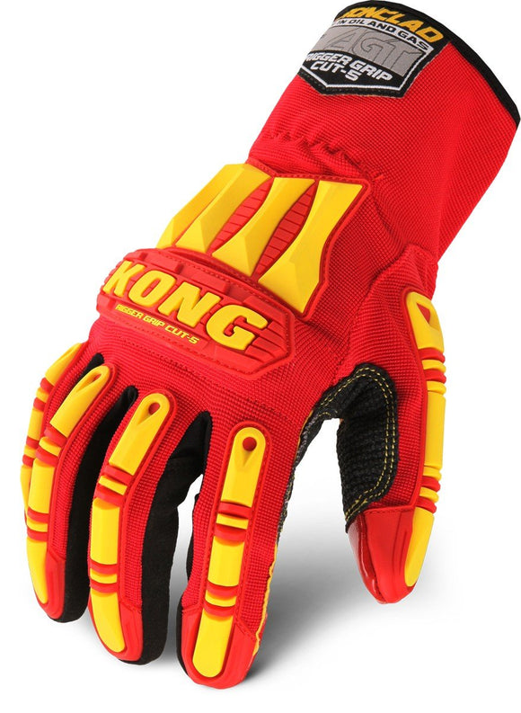 Ironclad KONG KRC5-04-L Rigger Grip Cut 5 guantes de impacto de seguridad de aceite y gas, tamaño grande