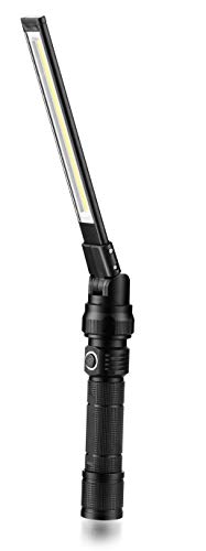 NextLED 350 lúmenes USB recargable luz de trabajo, COB LED Slim luz de trabajo con base magnética. Linterna LED ultrabrillante, aluminio fundido, coche, al aire última intervensión, camping, emergencia en el hogar, cochera