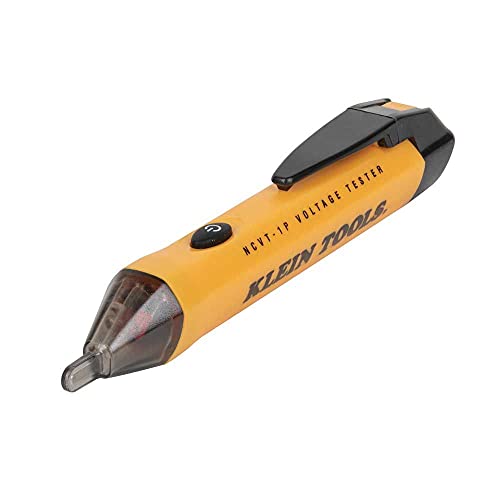 Probador de voltaje sin contacto tipo lápiz de 50 a 1000 V CA con alarmas LED sonoras e intermitentes y clip de bolsillo - NCVT-1P Klein Tools