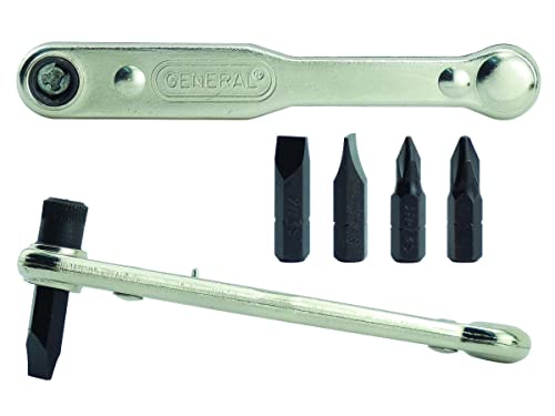 General Tools & Instruments 8075 Set de destornillador de carraca con 5 puntas