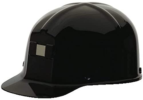 MSA 82769 Comfo-Cap - Gorro de seguridad con suspensión Staz-on Pinlock | Carcasa de policarbonato, no ranurado, con soporte para lámpara y soporte para cable, tamaño estándar en color negro