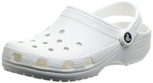 Crocs Classic Clog Ad, Zapatos Unisex Adulto, Blanco (White), 24.5-25CM