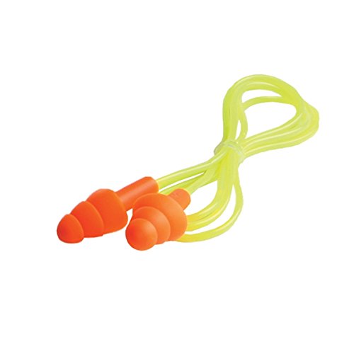 ERB Safety 14388 ERB04C tapones para los oídos reutilizables con cable, ERB desechables, espuma, talla única, color naranja (00)