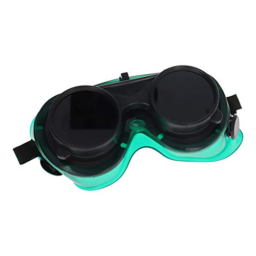 Othmro 1 gafas de soldadura frontal abatibles, protección ocular de seguridad con soldadores de vidrio, gafas protectoras utilizadas para soldadura, soldadura, antorchado, corte de metal