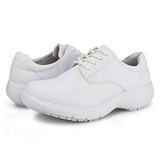 Hawkwell Zapatos de enfermería ligeros para mujer, zapatos de trabajo cómodos, Blanco/Bregella, 7 US