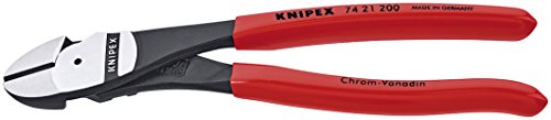KNIPEX Tools - High Leverage Diagonal Cutters, 12 Degree Angled (7421200SBA)