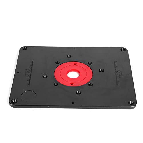 Germerse Level-Loc Rings Deluxe Router Base Plate Routers Tool Precisión Negro y Rojo para carpintería doméstica