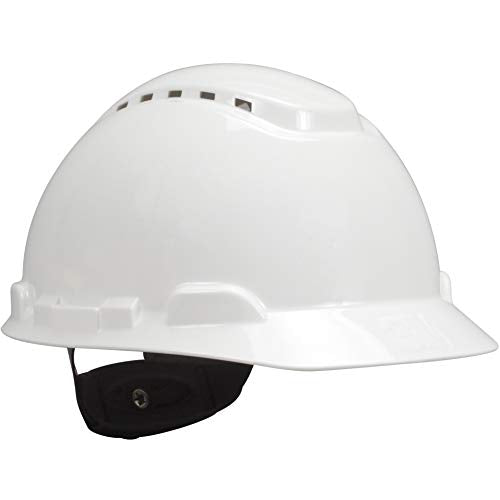 3M Sombrero duro, blanco, ligero, ventilado, indicador UV, trinquete ajustable de 4 puntos, H-701V-UV