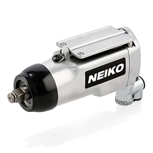 Neiko 30088A Llave de impacto mariposa de 3/8 pulgadas, llave de aire de alta potencia de salida de 75 pies/libra, llave de impacto neumática de 10.000 rpm, entrada de aire de 1/4 pulgadas de tamaño de manguera de aire de 3/8 pulgadas herramienta neumátic