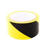 Bertech - Cinta de advertencia de seguridad para piso, rayas negras y amarillas, 10,16 cm de ancho x 137 cm de largo, 6,5 mm de grosor, material de vinilo