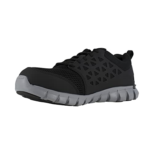 Reebok Sublite Cushion - Zapato de trabajo deportivo para hombre industrial y de construcción, Negro, 10 Wide
