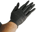 Guantes industriales de nitrilo negro grandes/XL, resistentes a rasgaduras y productos químicos, guantes desechables sin látex, textura en la punta del dedo, 5 mil de grosor (caja de 100)