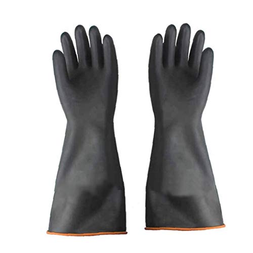 Guantes de protección de goma resistentes guantes de trabajo guantes de seguridad química guantes de trabajo desgaste ácido y aceite 35 cm