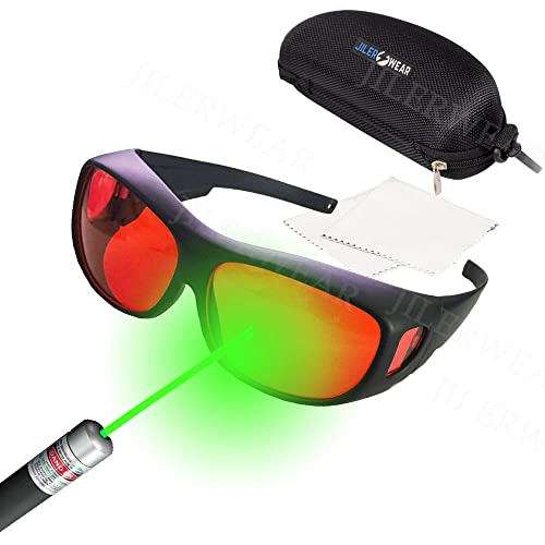 Gafas de protección láser profesionales de 190 nm-540 nm para 405 nm, 445  nm, 532 nm láser y gafas de seguridad láser violeta/azul/verde de 450 nm