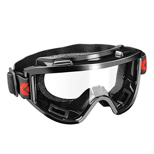 Gafas protectoras de seguridad antivaho con lente transparente, sin  empañamiento, antiarañazos y visión amplia, ajustable, protección contra