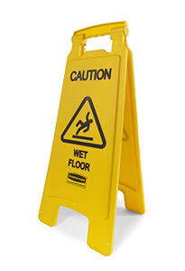 Rubbermaid Commercial Products Letrero"Caution Wet Floor" de 26 pulgadas, 2 caras, amarillo  1.5 x 11 x 26.5 pulgadas