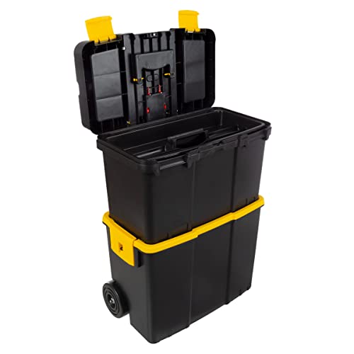 Stalwart - Caja de herramientas móvil apilable 75-3042 con ruedas
