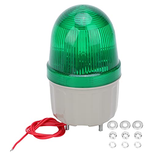 Fafeicy Luz Estroboscópica LED, 5W 220V AC Luz de Advertencia Lámpara LED Equipo de Alarma de Sonido E Iluminación, para Edificios de Oficinas, Escuelas(verde), Botones E Indicadores