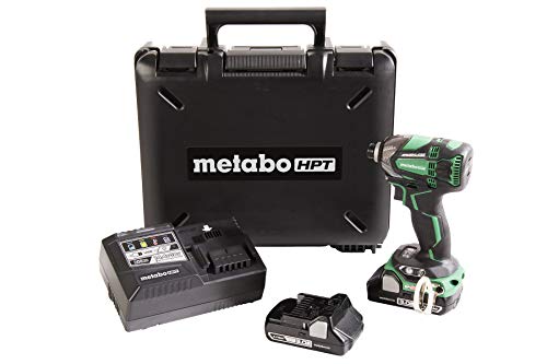 Metabo HPT WH18DBDL2 18V Cordless Brushless Triple Hammer Impact Driver Kit, Two Compact 3.0Ah Lithium Ion Batteries, Powerful 1,832 in/lbs Torque, Variable Speed Trigger, IP56 Compliant, LED Light