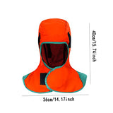 Soldadura Hood Soldador Cuello Protección Cubierta resistente al calor Cuadrito de hombro para cascos de soldadura Herramientas de soldadura electrónica de naranja