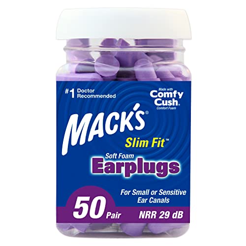 Mack's Ear Care Slim Fit Soft Foam Earplugs, 50 Pair