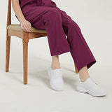 Hawkwell Zapatos de enfermería ligeros para mujer, zapatos de trabajo cómodos, Blanco/Bregella, 7 US