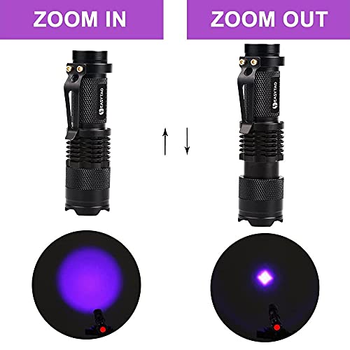 Uv 365 395 Linterna Luz Ultravioleta Con Función de Zoom Mini Uv