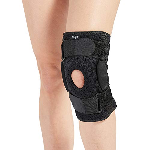 Rodillera con bisagras para hombres y mujeres, soporte de rodilla para lesiones hinchadas de LAC, tendones, ligamentos y meniscos